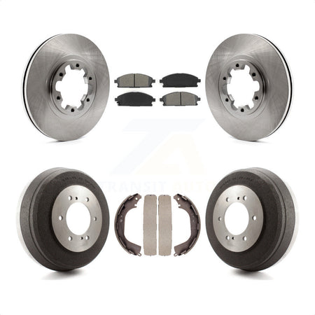 Front Rear Disc Brake Rotors Semi-Metallic Pads And Drum Kit For Nissan Pathfinder INFINITI QX4 K8S-103394 by Transit Auto