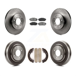 Front Rear Disc Brake Rotors Semi-Metallic Pads And Drum Kit For Honda Civic K8S-103406