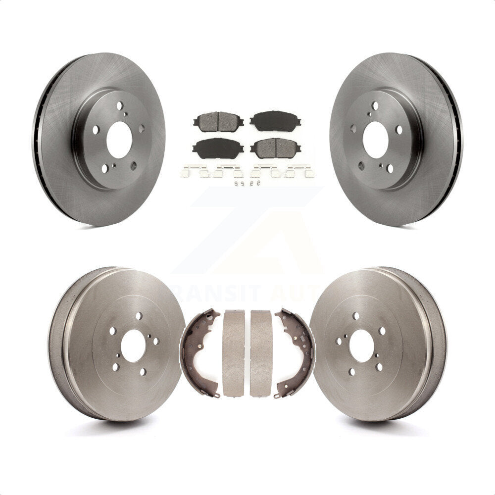 Front Rear Disc Brake Rotors Semi-Metallic Pads And Drum Kit For 2004-2010 Toyota Sienna K8S-103409 by Transit Auto