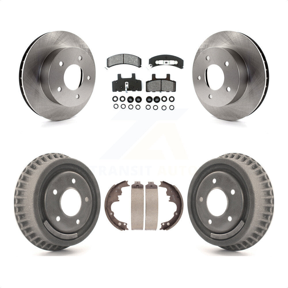 Front Rear Disc Brake Rotors Semi-Metallic Pads And Drum Kit For 1990-2002 Chevrolet Astro GMC Safari AWD K8S-103419 by Transit Auto