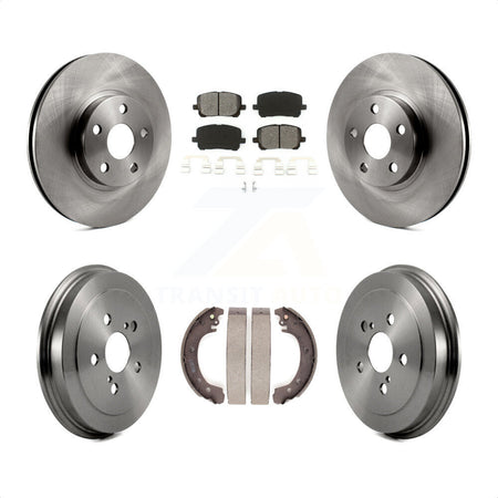 Front Rear Disc Brake Rotors Semi-Metallic Pads And Drum Kit For Toyota Corolla K8S-103438 by Transit Auto