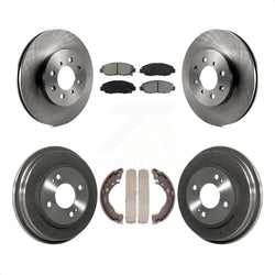 Front Rear Disc Brake Rotors Semi-Metallic Pads And Drum Kit For Honda Insight K8S-103442