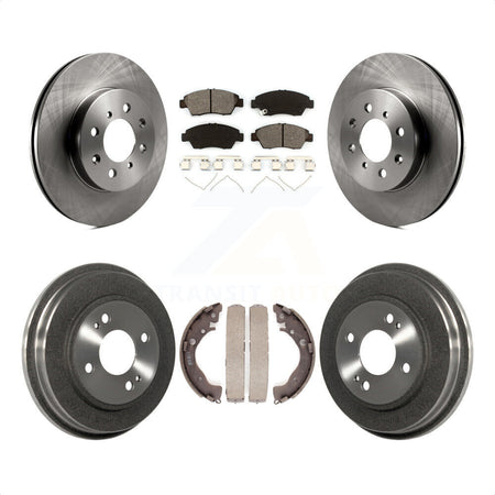 Front Rear Disc Brake Rotors Semi-Metallic Pads And Drum Kit For Honda Fit K8S-103443 by Transit Auto