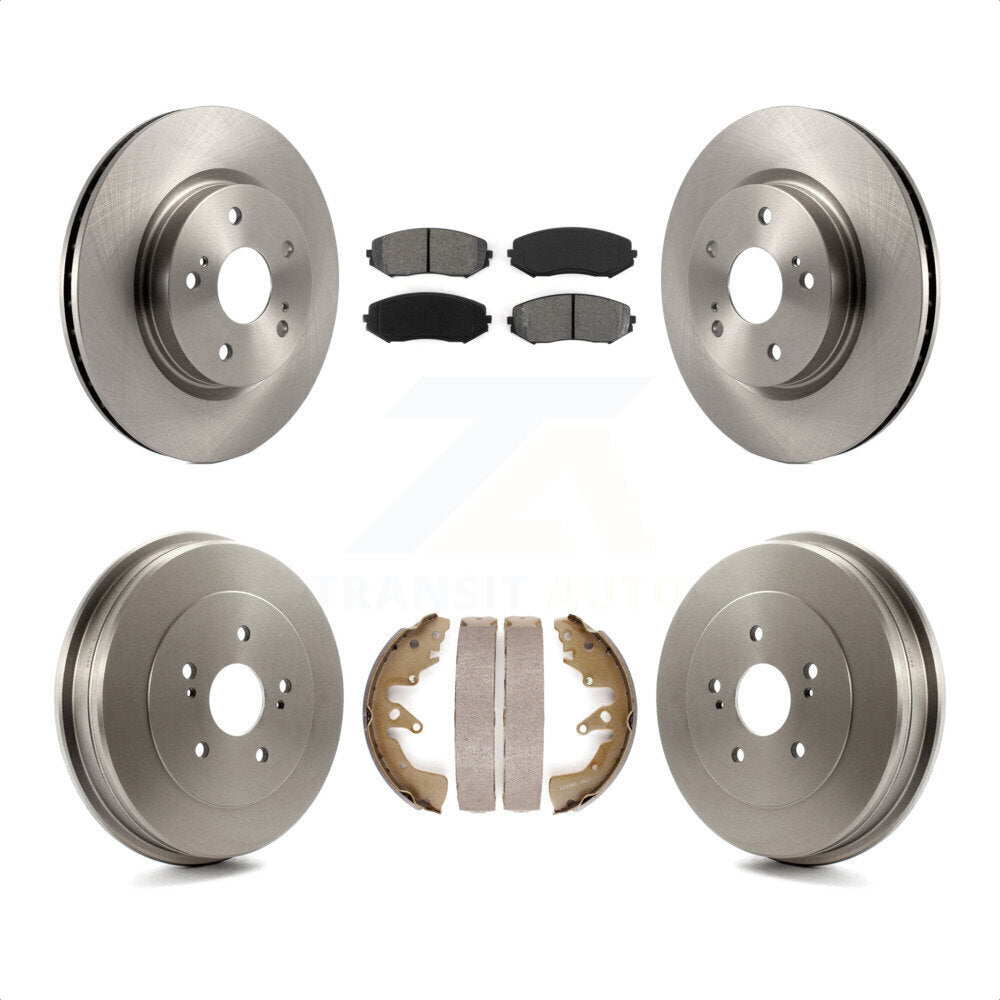 Front Rear Disc Brake Rotors Semi-Metallic Pads And Drum Kit For 2006-2008 Suzuki Grand Vitara K8S-103452 by Transit Auto