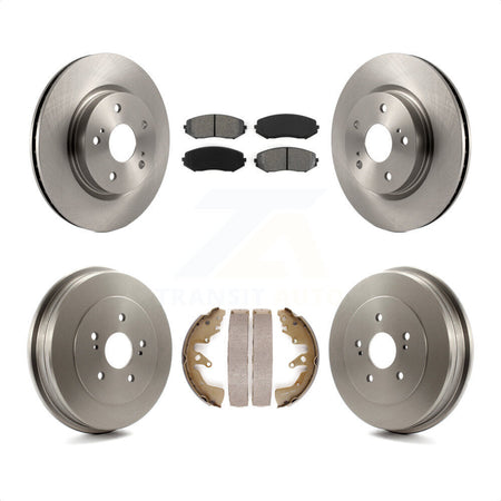 Front Rear Disc Brake Rotors Semi-Metallic Pads And Drum Kit For 2006-2008 Suzuki Grand Vitara K8S-103452 by Transit Auto