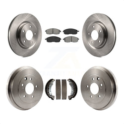 Front Rear Disc Brake Rotors Semi-Metallic Pads And Drum Kit For 2017-2019 Nissan Sentra Turbocharged K8S-103498