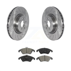 Front Disc Brake Rotors And Semi-Metallic Pads Kit For Mercedes-Benz C250 E400 E550 K8S-103512