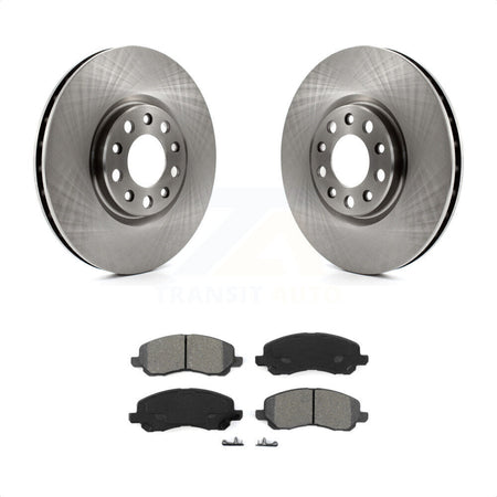 Front Disc Brake Rotors And Semi-Metallic Pads Kit For 2017 Jeep Compass With 305mm Diameter Rotor K8S-103519 by Transit Auto