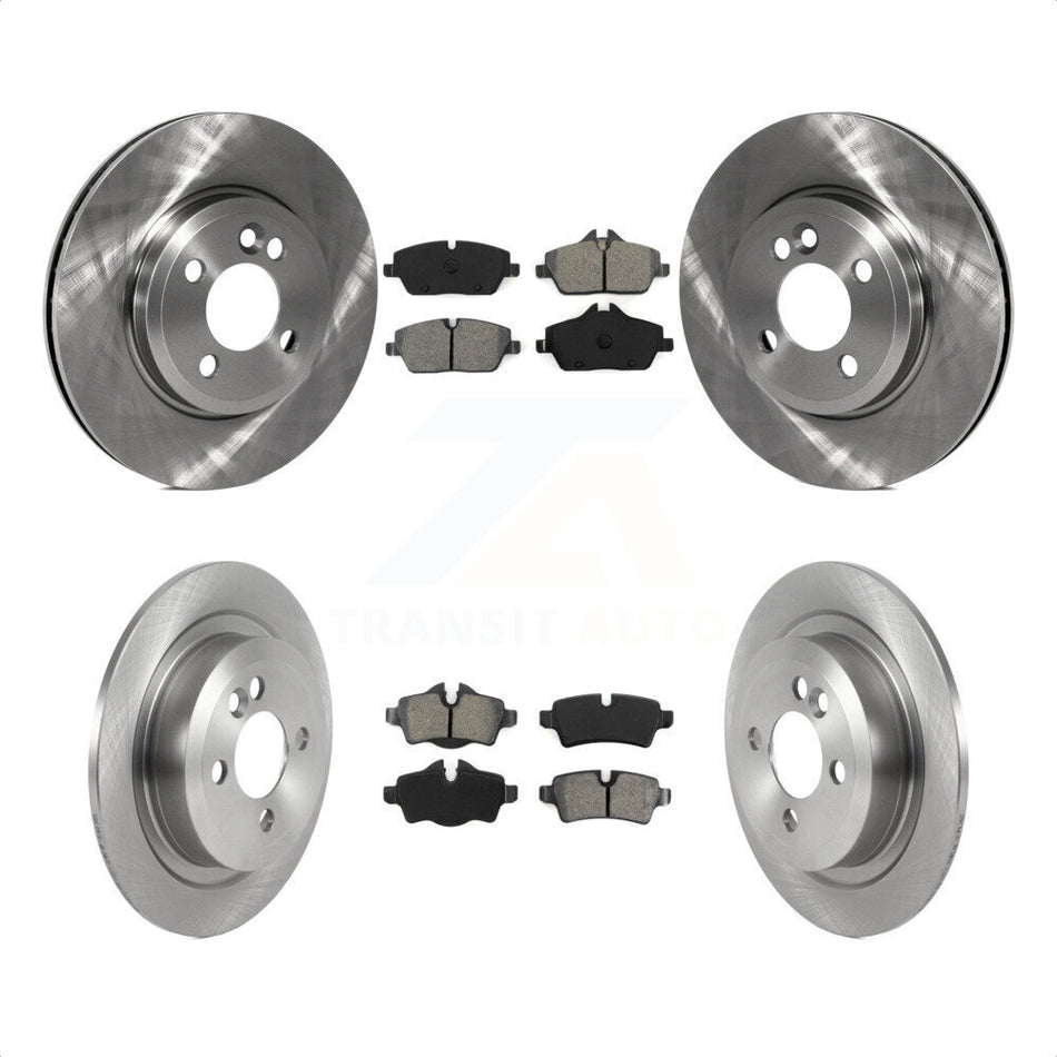 Front Rear Disc Brake Rotors And Semi-Metallic Pads Kit For Mini Cooper K8S-103527 by Transit Auto