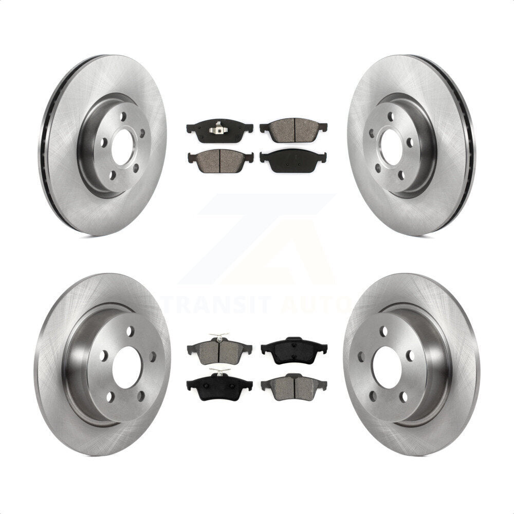 Front Rear Disc Brake Rotors And Semi-Metallic Pads Kit For Ford Connect K8S-103532 by Transit Auto