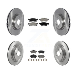Front Rear Disc Brake Rotors And Semi-Metallic Pads Kit For Mercedes-Benz GLS450 GL450 GL350 Without Sport Package K8S-103535