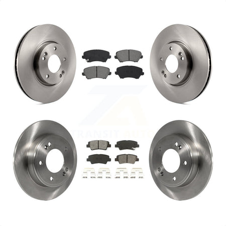 Front Rear Disc Brake Rotors And Semi-Metallic Pads Kit For 2017 Kia Forte Koup SX K8S-103537 by Transit Auto