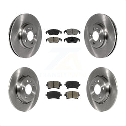 Front Rear Disc Brake Rotors And Semi-Metallic Pads Kit For 2013 Audi A4 allroad K8S-103538
