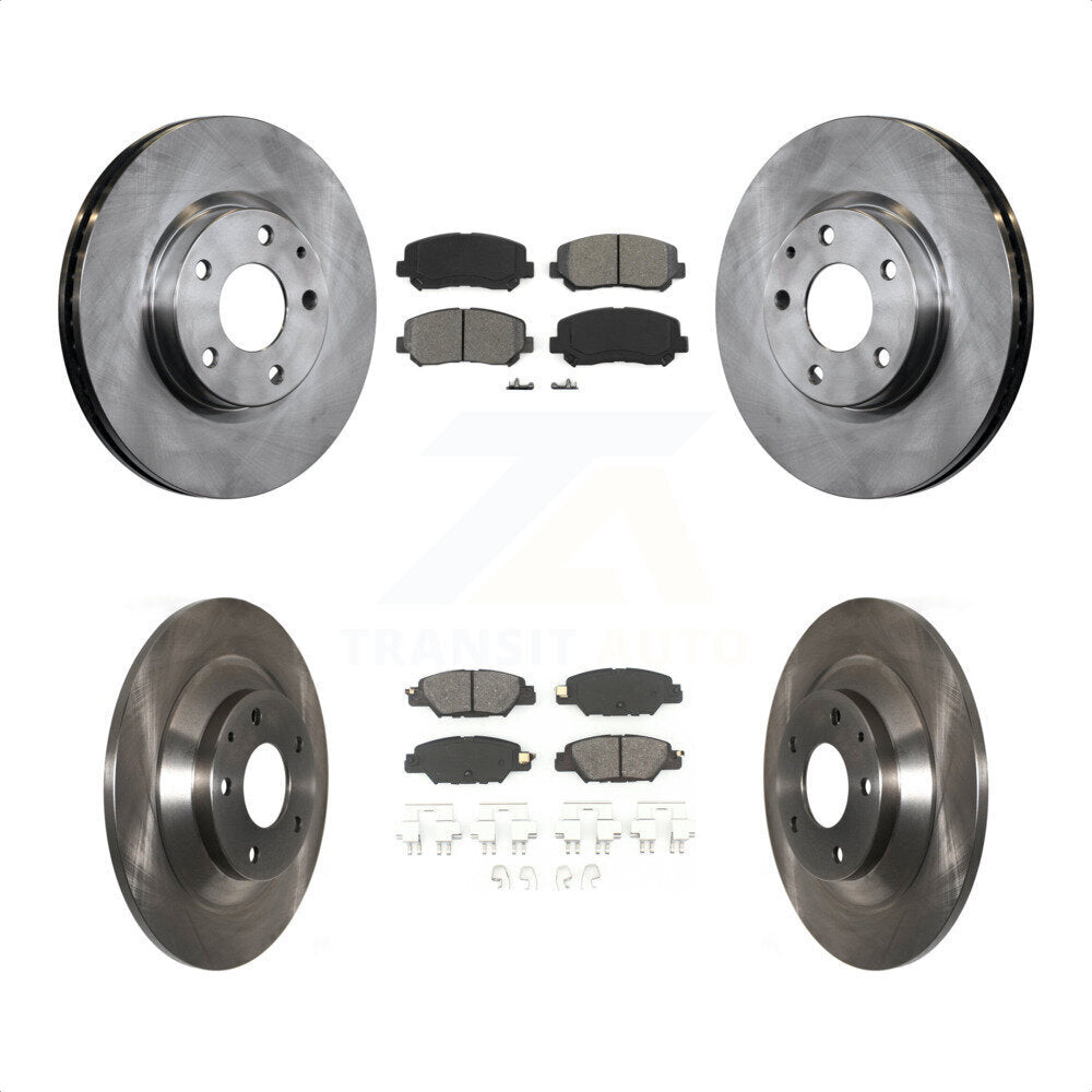 Front Rear Disc Brake Rotors And Semi-Metallic Pads Kit For 2015 Mazda CX-5 With Electric Parking K8S-103545 by Transit Auto