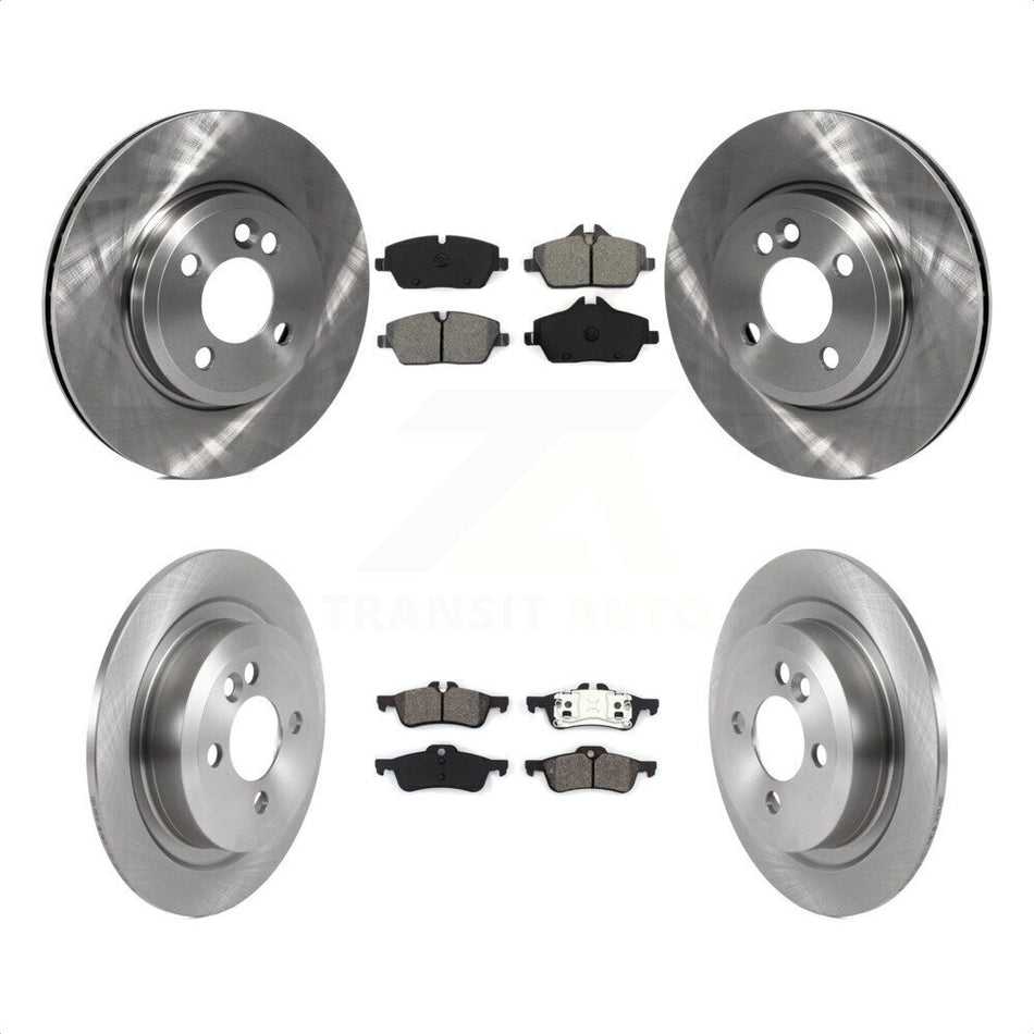 Front Rear Disc Brake Rotors And Semi-Metallic Pads Kit For 2007-2008 Mini Cooper Convertible With 280mm Diameter Rotor K8S-103547 by Transit Auto