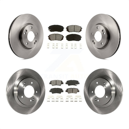 Front Rear Disc Brake Rotors And Semi-Metallic Pads Kit For Kia Soul EV K8S-103548 by Transit Auto