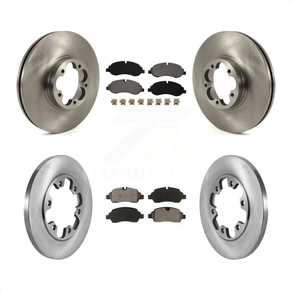 Front Rear Disc Brake Rotors And Semi-Metallic Pads Kit For 2015-2019 Ford Transit-350 HD With 6 Lug Wheels K8S-103554 by Transit Auto