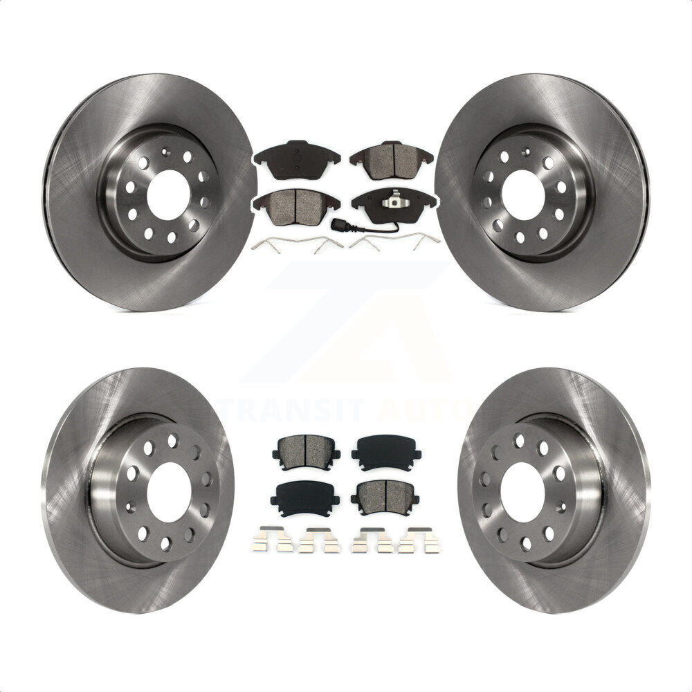 Front Rear Disc Brake Rotors And Semi-Metallic Pads Kit For 2011 Volkswagen GTI K8S-103556 by Transit Auto