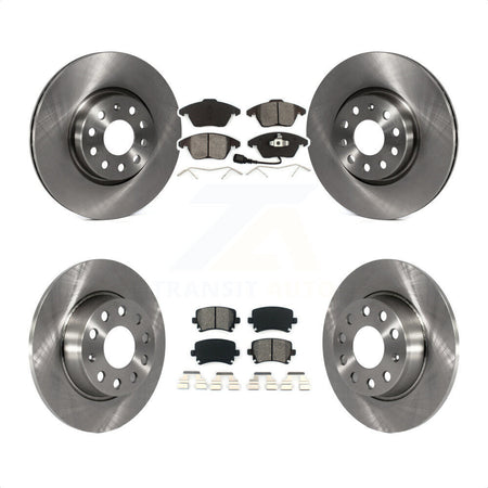 Front Rear Disc Brake Rotors And Semi-Metallic Pads Kit For 2011 Volkswagen GTI K8S-103556 by Transit Auto