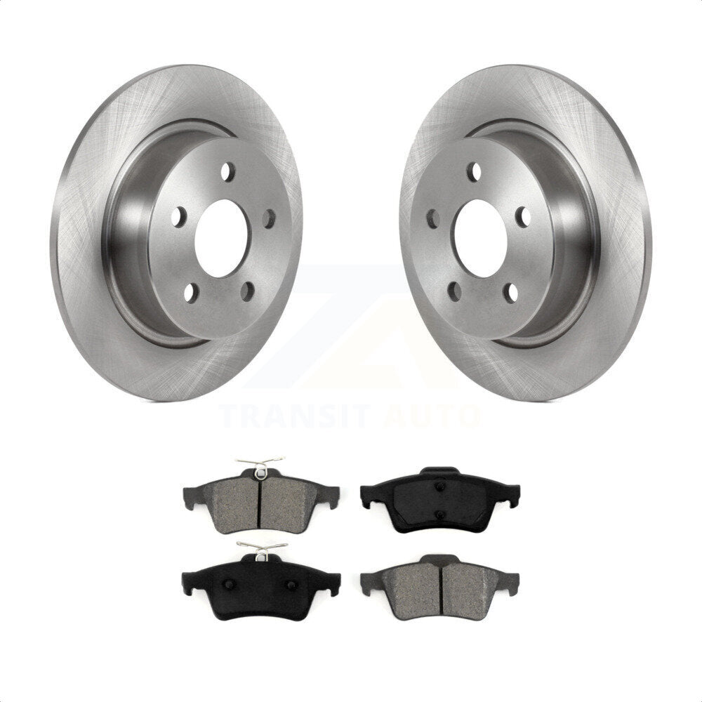 Rear Disc Brake Rotors And Semi-Metallic Pads Kit For Ford Connect K8S-103563 by Transit Auto