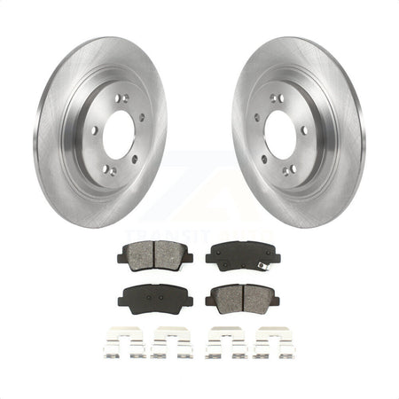 Rear Disc Brake Rotors And Semi-Metallic Pads Kit For 2017 Kia Cadenza Limited Technology With Electric Parking K8S-103569 by Transit Auto