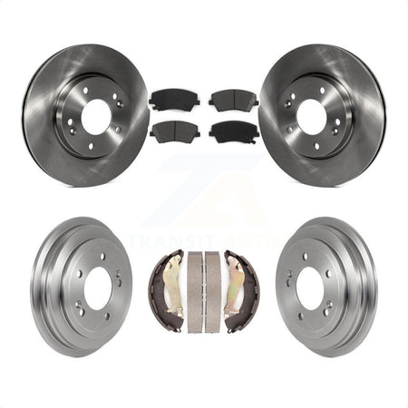 Front Rear Disc Brake Rotors Semi-Metallic Pads And Drum Kit For Hyundai Elantra K8S-103583 by Transit Auto