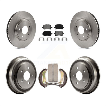 Front Rear Disc Brake Rotors Semi-Metallic Pads And Drum Kit For Chevrolet Malibu K8S-103619 by Transit Auto