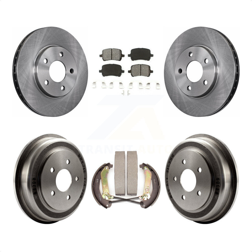 Front Rear Disc Brake Rotors Semi-Metallic Pads And Drum Kit For Chevrolet Malibu K8S-103621 by Transit Auto