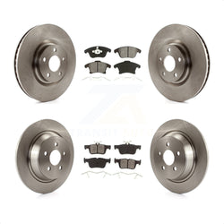 Front Rear Disc Brake Rotors And Semi-Metallic Pads Kit For 2019-2020 Ford Police Responder Hybrid SSV Plug-In K8S-103630