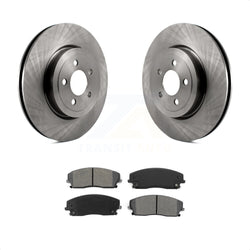 Front Disc Brake Rotors And Semi-Metallic Pads Kit For 2015-2018 Dodge Charger RWD with 3.6L With 345mm Diameter Rotor K8S-103631