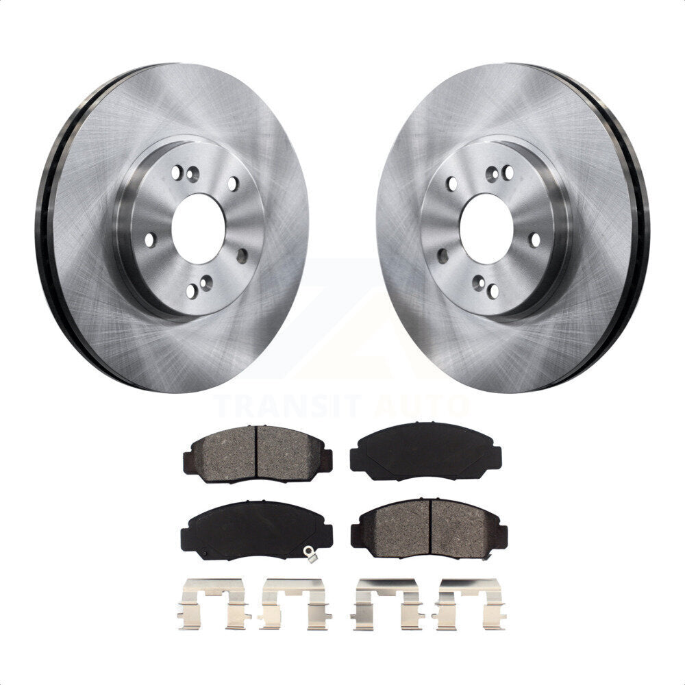 Front Disc Brake Rotors And Semi-Metallic Pads Kit For Honda Accord K8S-103635 by Transit Auto