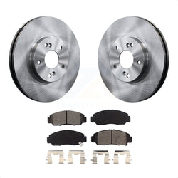 Front Disc Brake Rotors And Semi-Metallic Pads Kit For Honda Accord K8S-103635