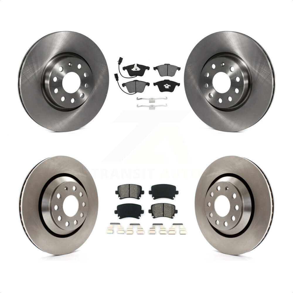 Front Rear Disc Brake Rotors And Semi-Metallic Pads Kit For Volkswagen CC K8S-103638 by Transit Auto