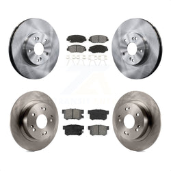 Front Rear Disc Brake Rotors And Semi-Metallic Pads Kit For 2005 Honda Accord Hybrid with 3.0L K8S-103642