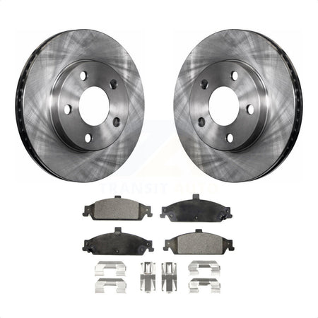 Front Disc Brake Rotors And Ceramic Pads Kit For Chevrolet Pontiac Grand Am Malibu Oldsmobile Alero Classic Cutlass K8T-100016 by Transit Auto