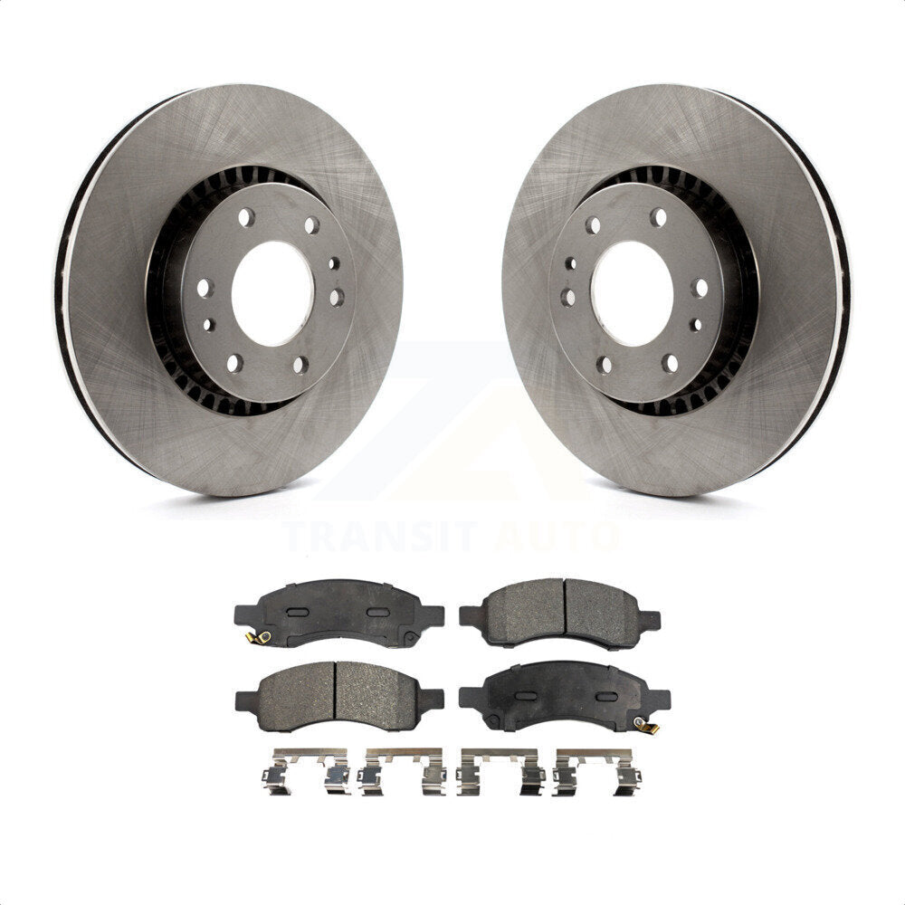 Front Disc Brake Rotors And Ceramic Pads Kit For Chevrolet Trailblazer GMC Envoy EXT XL Buick Rainier Saab 9-7x Isuzu Ascender SSR K8T-100026 by Transit Auto