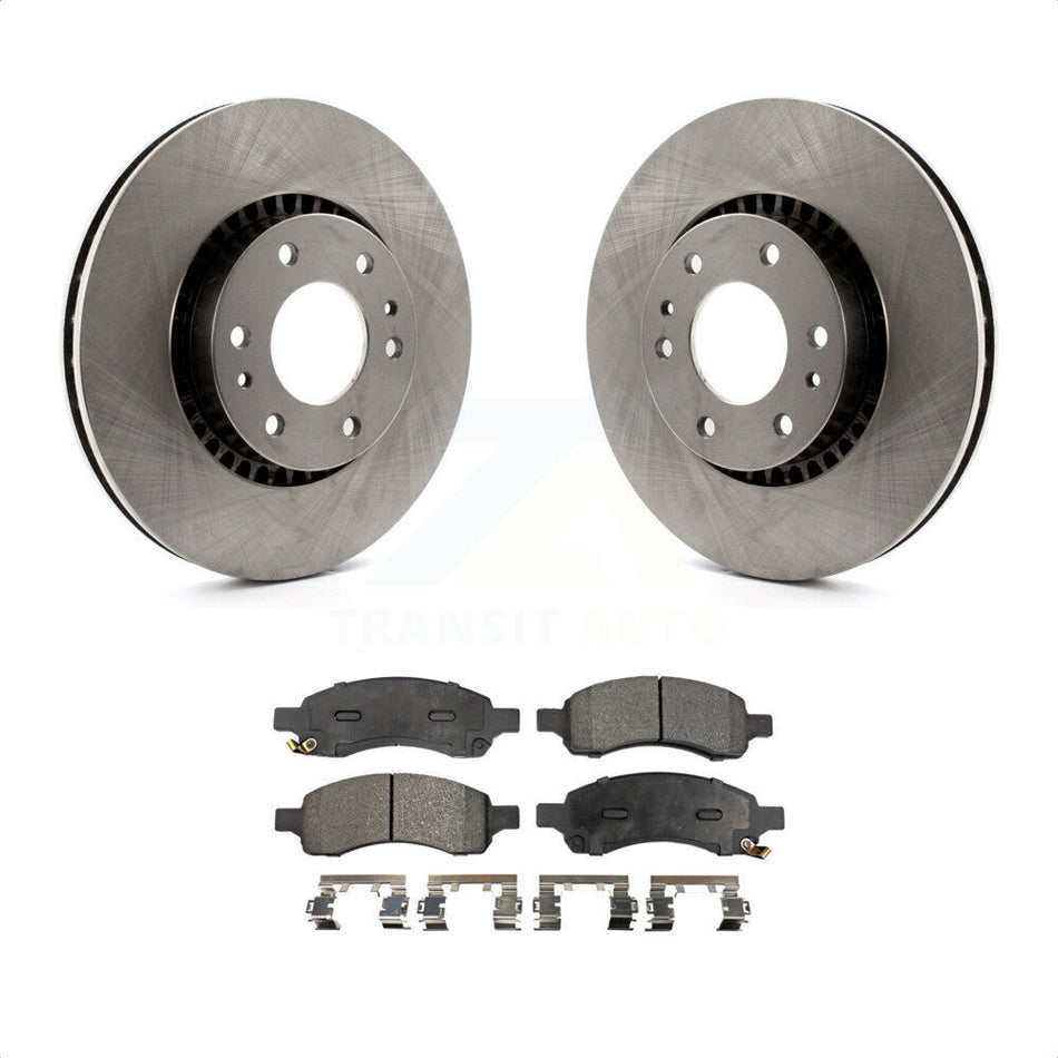 Front Disc Brake Rotors And Ceramic Pads Kit For Chevrolet Trailblazer GMC Envoy EXT XL Buick Rainier Saab 9-7x Isuzu Ascender SSR K8T-100026 by Transit Auto