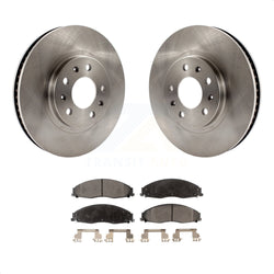 Front Disc Brake Rotors And Ceramic Pads Kit For Cadillac CTS With Standard Suspension K8T-100033