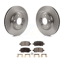 Front Disc Brake Rotors And Ceramic Pads Kit For 2010 Pontiac G5 With Rear Brakes K8T-100037