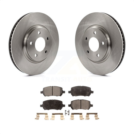 Front Disc Brake Rotors And Ceramic Pads Kit For 2010 Pontiac G5 With Rear Brakes K8T-100037 by Transit Auto