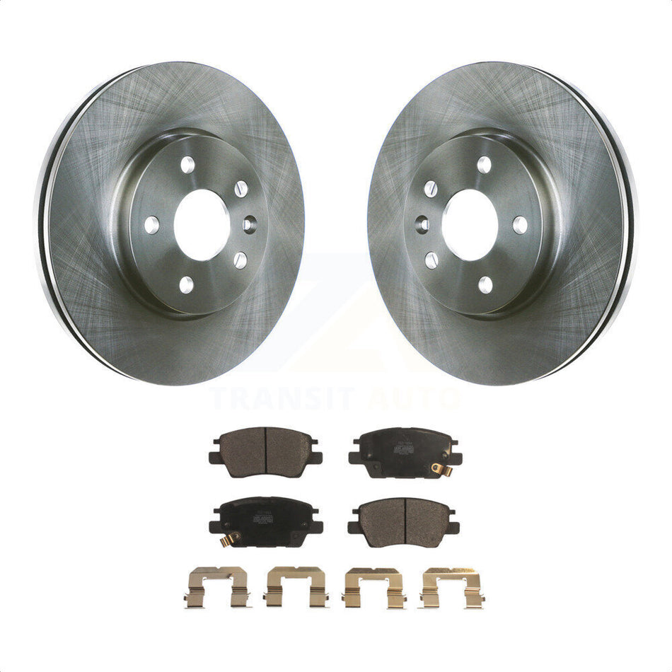 Front Disc Brake Rotors And Ceramic Pads Kit For Chevrolet Cruze Volt Bolt EV EUV K8T-100083 by Transit Auto