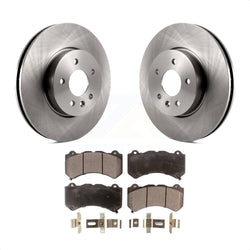 Front Disc Brake Rotors And Ceramic Pads Kit For Cadillac ATS V K8T-100093