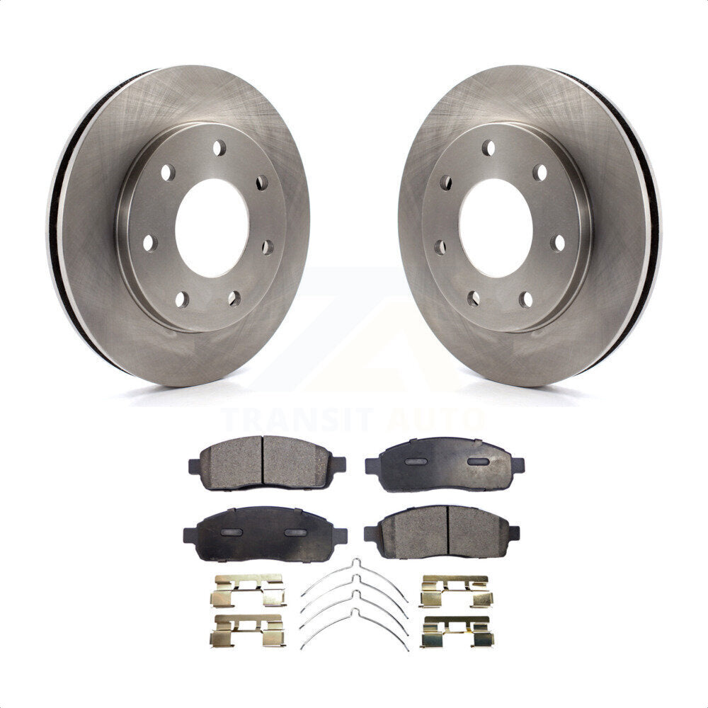 Front Disc Brake Rotors And Ceramic Pads Kit For 2004 Ford F-150 4WD With 7 Lug Wheels 11th Digit Of Vin Is C K8T-100108 by Transit Auto