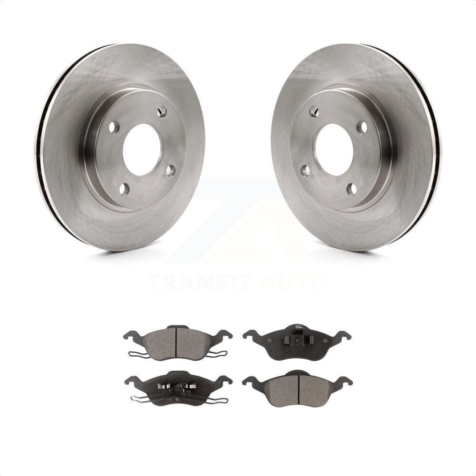 Front Disc Brake Rotors And Ceramic Pads Kit For Ford Focus K8T-100118 by Transit Auto