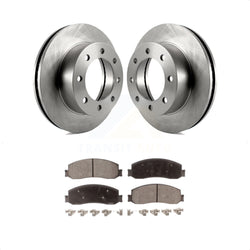 Front Disc Brake Rotors And Ceramic Pads Kit For Ford F-250 Super Duty F-350 With Single Rear Wheels 4WD K8T-100137