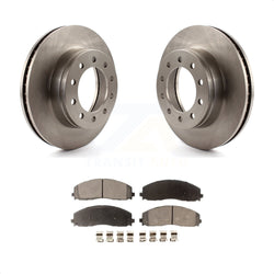 Front Disc Brake Rotors And Ceramic Pads Kit For Ford F-350 Super Duty F-250 K8T-100140