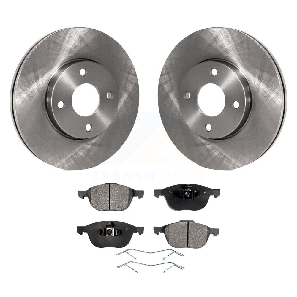 Front Disc Brake Rotors And Ceramic Pads Kit For 2005-2007 Ford Focus K8T-100142 by Transit Auto