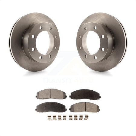 Front Disc Brake Rotors And Ceramic Pads Kit For 2013 Ford F-350 Super Duty 4WD With Dual Rear Wheels K8T-100147 by Transit Auto