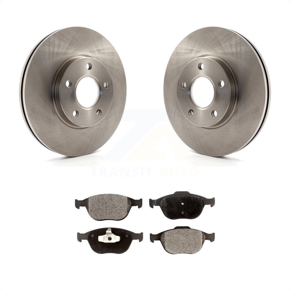 Front Disc Brake Rotors And Ceramic Pads Kit For 2010-2013 Ford Connect K8T-100165 by Transit Auto