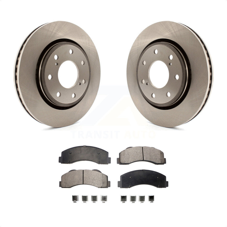 Front Disc Brake Rotors And Ceramic Pads Kit For 2010-2014 Ford F-150 With 7 Lug Wheels K8T-100166 by Transit Auto